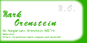 mark orenstein business card